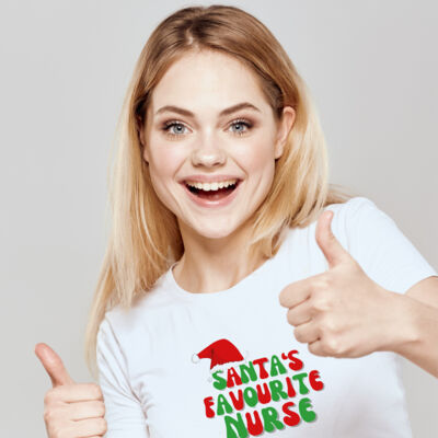  Santa's Favourite Nurse T Shirt Thumbnail