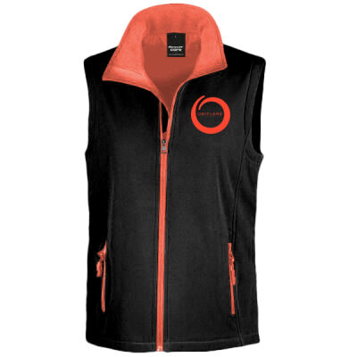 Softshell Body Warmer in Black with Orange Inner and Oriflame Logo Thumbnail