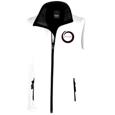 Softshell Body Warmer in White with Black inner and Oriflame Logo  Thumbnail